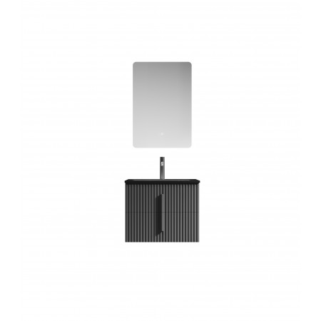 Set mobilier baie suspendat 60 cm cu oglindă LED A-22